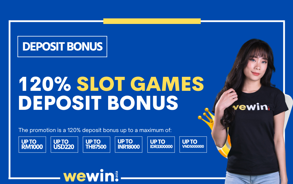 120% Slot Games Deposit Bonus